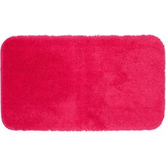 a bright pink bath mat on a white background