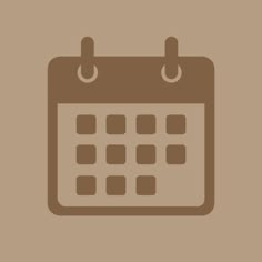 a brown calendar icon on a beige background