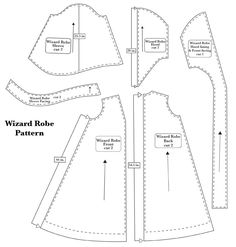 the front and back view of a sewing pattern for a jacket with an attached collar