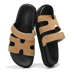 PRICES MAY VARY. 𝗟𝗲𝗮𝘁𝗵𝗲𝗿 𝗦𝗮𝗻𝗱𝗮𝗹𝘀: Experience the fusion of style and comfort with Project Cloud's Mayven Leather Sandals. Crafted from premium quality leather, these womens fashion sandals promise durability and longevity. The high-quality material ensures that these sandals stand the test of time, making them a great investment for your footwear collection. 𝗔𝗱𝗷𝘂𝘀𝘁𝗮𝗯𝗹𝗲 𝗦𝘁𝗿𝗮𝗽𝘀: Customize your fit with the adjustable top strap slippers, ensuring maximum comfort and su Summer Beige Leather Sport Sandals, Beige Leather Sport Sandals For Summer, Leather Flat Sport Sandals For Vacation, Flat Sport Sandals With Leather Footbed For Summer, Summer Sport Sandals With Leather Footbed And Round Toe, Adjustable Leather Summer Slippers, Beige Leather Flip Flops For Summer, Summer Sport Sandals With Leather Footbed, Leather Flat Heel Sport Sandals For Vacation