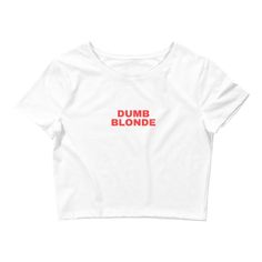 Super soft and flattering fitted baby tee that gives 2000s Paris Hilton vibes. This makes a great gift for any teen girl! Coordinate outfits with a friend in our matching Dumb Blonde t-shirt. * 52% combed ring-spun cotton, 48% polyester * Slim fit * Side-seamed construction * Sustainably produced This product is made personally for you as soon as an order is placed, which is why sales are final. Making products on demand instead of in bulk reduces overproduction, so thank you for making thoughtf Fitted 90s Inspired Slogan T-shirt, Matching T Shirts Friends, Baby Tee Sayings, Baby Tees With Words, 2000s Paris Hilton, Coordinate Outfits, Best Friend Matching, Funny Baby Tees, Blonde Babies