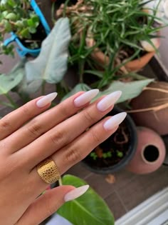 Milk White Nails, Nails Blue And White, Rounded Acrylic Nails, White Almond Nails, Nails Black Women, Sophisticated Nails, Long Almond Nails, White Acrylic Nails, Almond Acrylic Nails