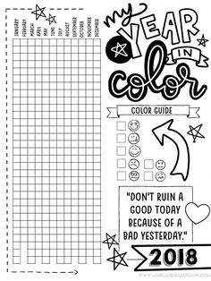 the new year in color activity sheet for kids to practice their writing skills and use it as