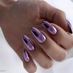 Fake Acrylic Nails, Pink Chrome, Fake Nails With Glue, Nail Forms