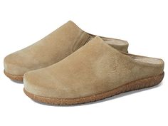 Taos Footwear Poet - Women's Shoes : Taupe Suede : Get comfort and soft touch feel with every step you take wearing Taos Footwear Poet Slippers. Leather upper. Textile lining. Removable textile insole. Slip-on closure. Round toe. Synthetic outsole. Made in Spain. Measurements: Weight: 11 oz Product measurements were taken using size EU 40 (US Women's 9-9.5), width M. Please note that measurements may vary by size. Weight of footwear is based on a single item, not a pair. Slip On Winter Shoes, Casual Slippers With Removable Insole And Plain Toe, Comfortable Closed Toe Slip-ons With Ortholite Insole, Comfortable Closed Toe Slip-resistant Slippers, Comfortable Slip-resistant Closed Toe Slippers, Minimalist Shoes, Winter Shoes, All Things Beauty, Slide Slipper