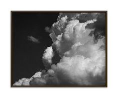 black and white photograph of clouds in the sky