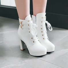 Gender: For Women Style: Fashion,KoreanOccasion: Casual,Party/Club,Office/Career,DressHeel Height: 10.5cmPlatform Height: 2cmSeason: Spring,Summer,Fall/Autumn,WinterPackage Contents: 1 x Shoes (Pair)Size Guide:28 = foot length 18.5-19cm (Foot width=6.5-7cm)29 = foot length 19-19.5cm (Foot width=7cm)30 = foot length 19.5-20cm (Foot width=7-7.5cm)31 = foot length 20-20.5cm (Foot width=7.5cm)32 = foot length 20.5-21cm (Foot width=7.5-8cm)33 = foot length 21-21.5cm (Foot width=8cm)34 = foot length 2 Cheap White Rings For Formal Occasions, Fesyen Islam, Fashion Shoes Heels, Cute Shoes Heels, Club Office, Fancy Shoes, Cute Heels, Girly Shoes, Platform Heels Chunky