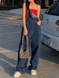 Vintage Washed Boyfriend Denim Overall – AnotherChill Jeans Overall, Jeans Outfit Summer, Vintage Preppy, Crop Top Dress, Boyfriend Denim, Streetwear Outfits, Denim Overalls, Jeans Boyfriend, Colored Denim