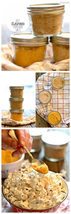 the process for making homemade pie crusts is shown in three different pictures, including one being