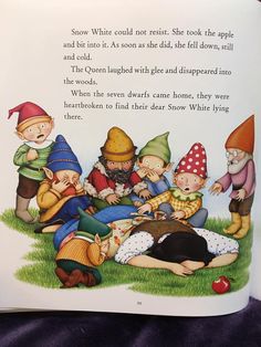 an open children's book about gnomes