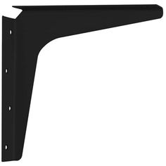 a black shelf bracket on a white background