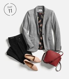 stitch fix monthly trends Grey Blazer Outfit, Blazer Outfit, Rock Chic, Grey Blazer, Blazer Outfits, Business Casual Outfits