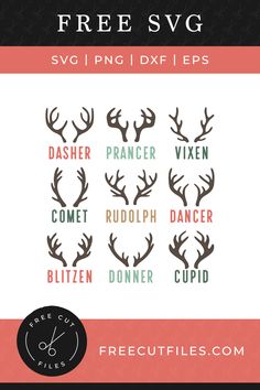 the free svg files for deer antlers