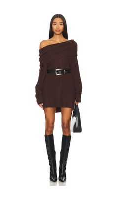 Find ALICE + OLIVIA Alice + Olivia Ginger Pullover In Brown on Editorialist. Alice + Olivia Ginger Pullover in Brown. - size M (also in XS) Alice + Olivia Ginger Pullover in Brown. - size M (also in XS) 70% wool 30% cashmere. Made in China. Dry clean only. Unlined. Pull-on one shoulder styling. Ribbed knit fabric. ALI-WK205. CL000528715. Launched in 2002, alice + olivia by Stacey Bendet is a sophisticated brand with a playful sensibility, which epitomizes the personality and style of its founder Winter Dressy Outfits, Winter In Europe, Stacey Bendet, Fall Winter Looks, 2022 Style, Perfect Pant, Ribbed Knit Fabric, Dressy Outfits, Beige Sweater