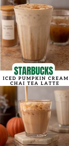 NEW STARBUCKS ICED PUMPKIN CREAM CHAI TEA LATTE Pumpkin Chai Latte Recipe, Chai Latte Starbucks, Pumpkin Cold Foam, Chai Tea Latte Starbucks, Pumpkin Chai Tea, Chai Tea Latte Recipe, Iced Chai Tea Latte, Iced Chai Tea, Chai Latte Recipe