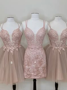 Cute Lace Appliques Homecoming Dresses Deep V-neck Short School Event Dresses School Back Dresses Short Event Dresses,GD334 on Storenvy Prom Dress Cute, Pink Lace Shorts, Tulle Pink, School Event Dress, Hoco Dress, Lace Homecoming Dresses, Short Prom Dress, Lace Short, Short Prom