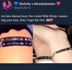 two different pictures with the same person's name on their wrist and an image of her