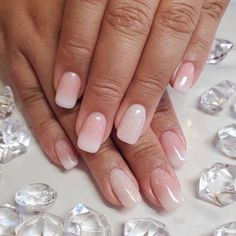 27 French Ombré Nail Designs That'll Never Go Out of Style Ombré Nail Designs, Ombre French Nails, Ombre French Tips, Baby Boomers Nails, Ombre Manicure, Glitter Accent Nails, French Ombre, Squoval Nails, Ombre Nails Glitter