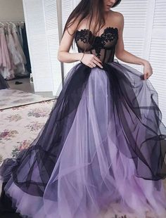 Gaun Tulle, Lilac Prom Dresses, Burgundy Homecoming Dress, Sweep Train Prom Dress, Gowns Elegant, Cheap Prom Dresses Long, Dresses Purple, Elegant Prom, Sweetheart Prom Dress