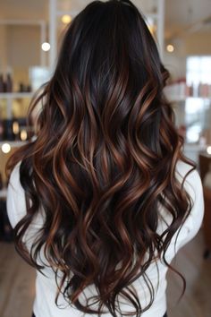 Dark Brown Hair Balayage, Brunette Balayage, Chocolate Brown Hair, Dark Hair With Highlights, Caramel Hair, Hairstyles For Layered Hair