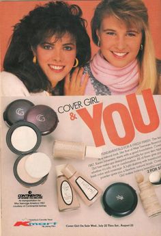 Kmart- Teen Magazine August 1987 Fashion Advertorial '80s Clothes & Makeup Vintage Makeup Ads, Cheryl Tiegs, 80s Makeup, Makeup Magazine, Beauty Advertising, Cover Girl Makeup, Makeup Ads, Retro Makeup, Teen Magazine