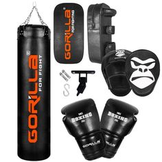 an image of boxing equipment set up