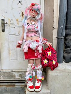 Jpop Aesthetic, Gyaru Aesthetic, Harajuku Outfits, Gyaru Fashion, Funky Outfits, Pastel Hair, Style Upgrade