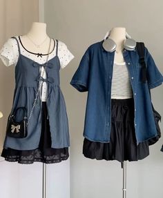 Outfit Inspo Summer Dress, New Jeans Aesthetic Outfit, Fashion Outfits Aesthetic Summer, Cute Aesthetic Outfits For Summer, Dress Fits Aesthetic, Summer Clothes 2024, Cute Summer Clothes Aesthetic, Summer Outfit Inspo 2024, Dress And Jeans Outfit