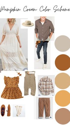 the color scheme for this outfit is brown and tan