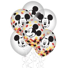 mickey mouse balloons with polka dots on them