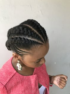 Conrows Lines Natural Hair Short, Corn Roll Hair Styles, Beauty Hair Color, Natural Hair Stylists, Braided Bun Hairstyles, Hair Braid Videos, Quick Natural Hair Styles