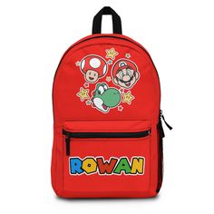 Back to School - Back to school supplies - Back to school outfit Bag - Mario Backpack - Mario Supplies - Super Mario - Super Mario Gifts  - Travelling Backpack for Kids - Backpack School - Mario Kart - Mario Birthday - Mario Gifts Introducing the Perfect Companion for Adventurous Kids: Custom Kid Backpack Are you ready to take your child's adventures to the next level? Look no further than our Custom Kid Backpack, designed to inspire imagination, foster independence, and provide the utmost comfo Mario Gifts, Mario Backpack, Super Mario Gifts, Travelling Backpack, School Bag For Boys, Personalized Backpack Kids, Boy School, Kids School Backpack, Mario Birthday