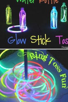 glow sticks are glowing in the dark, and there is no image to describe on this page