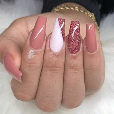 Queen Nails, February Nails, Ombre Acrylic Nails, Blush Nails, Acrylic Nails Coffin Short, Pink Acrylic Nails, Kwanzaa, Coffin Nails Designs, Pretty Acrylic Nails