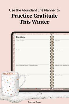 The weather outside might be cold and dreary, but you can focus on winter wellness by creating a Christian gratitude practice every day! Daily mindfulness and creating space to practice gratitude are proven ways to improve mental health. This Christian planner includes a weekly gratitude log plus a gratitude journal template that you can duplicate and place behind your daily planner template to use every day! Make it a daily routine to practice gratitude, and see how your life will change for the better! Get the Abundant Life Planner and create your cozy winter routine of gratitude today!