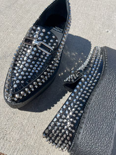 Studded Loafers, Loafers, Leather