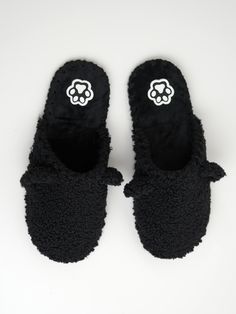 "Introducing special black warm fuzzy house slippers - gift for her, wife, mom, sister, girlfriend, grandmother. Fancy handmade women's house slippers made fully of eco-friendly materials. Astrakhan faux fur white color criss-cross top with a soft black velour insole gives your feet an elegant touch and a sense of comfort. Felt sole sewed with a %100 cotton lace and a special anti-slip coating make these slippers stable and durable. Warm, fluffy with a variety of color choices, these Family Story criss-cross slides will become your favorite everyday indoor footwear. PACKAGING: All Family Story slippers come in a beautiful gift package box; each pair is nicely tied in between with a lace and a cute hand-shaped charm, accompanied by our special wish card. WHY CHOSE US:  Our Women House Slipp Black Slip-on Slippers For Indoor, Black Indoor Slip-on Slippers, Cozy Black Slippers For Indoor Use, Cozy Black Indoor Slippers, Comfy Black Indoor Slippers, Comfortable Black Slippers, Black Soft Slip-on Slippers, Black Closed Toe Indoor Slippers, Black Plush Lined Winter Slippers