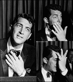 three men in suits and ties are posing for the camera with their hands on their faces