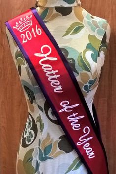 Pageant Sash Personalized Sash Red Hatter by SisterEmbroideryShop Personalized Sash Birthday, Miss Samoa Sash, Luxury Embroidered Party Sash, Natural Sash, Sash Ideas, Purple Sash, Pageant Sashes, Personalized Sash, Custom Sash