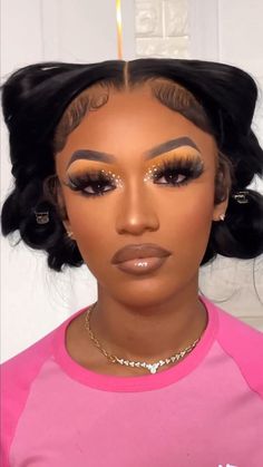 Prom Eye Makeup, Prom Makeup Looks, Makeup For Black Skin, Birthday Makeup, Brown Skin Makeup