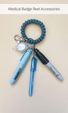 the medical badge reel accessories are blue