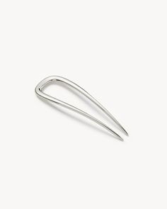 This 3” version of our classic french hair pin is ideal for half-up styles or shorter, finer hair. Handcrafted from stainless steel. Effortless Updo, French Bun, French Pin, Messy Style, French Hair Pin, Elegant Bun, Sleek Hair, Silver Hair Pin, French Clip