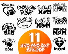 football mom svg bundle with 11 different designs