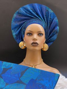 HOH inspired pretied gele with adjustable strap and shoulder piece. Shoulder Piece, Turbans, Hair Accessories Headbands, Adjustable Straps, Hair Accessories, Ships, Hair