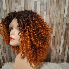 Curling Iron Safe. 18 Inches Long. Brand New And Available Wig Color, Curling Iron, Lace Front Wig, Black Orange, Lace Front Wigs, Wig Hairstyles, Orange Black, Lace Front, Human Hair