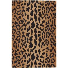 an animal print rug with black and brown spots