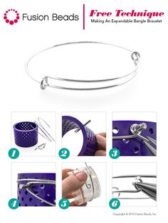 the instructions for how to make a bead bracelet with scissors and threading needles