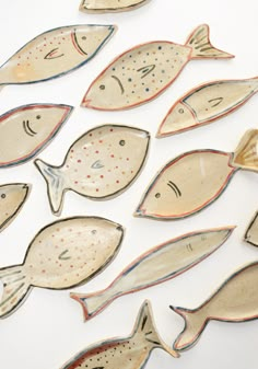 Handpainted Ceramic Fish Dish Medium from Rachel Pally. Perfect for display or to hold your favorite snacks, jewelry and trinkets. One-of-a-kind. Need a second opinion? If you have special requests or just need advice, please reach out to hello@shop-vestige.com. Handmade in California As a reminder, all ceramics and one-of-a-kind items are final sale. Boho Trinket Dish, Functional Handbuilt Pottery, Wavy Bowl Pottery, Small Ceramic Bowls Handmade, Air Plant Ceramic Holder, Ceramic Name Tag, Ceramic Art Tiles, Handmade Ceramic Dinnerware, Sun And Moon Ceramics