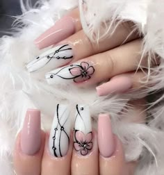 Pedicure Designs, Fall Acrylic Nails, Diy Nail Designs, Cute Nail Art, Coffin Nails Designs, Pretty Acrylic Nails, Fancy Nails, Summer Nail