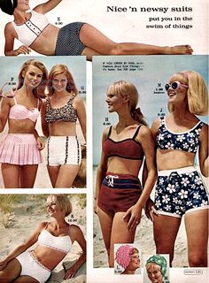 1970s Swimwear, 60s Swimwear, 70s Dolls, Swim Design, Vintage Edit, Swimsuit Aesthetic, Swimwear Aesthetic, Fashion Decades